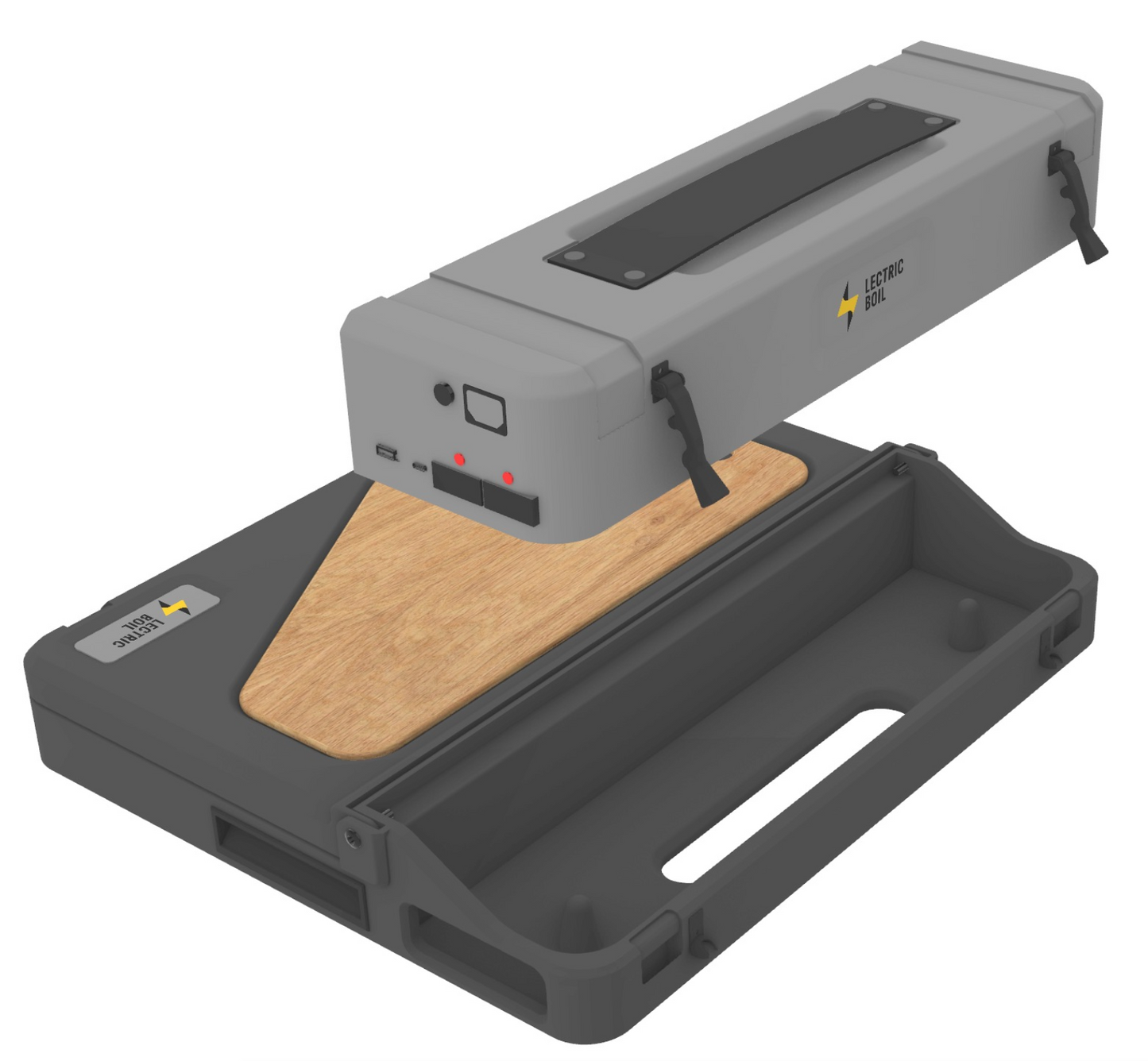 Pictured here is the removal battery that also serves on board generator for over landing, clamping, camping, disaster, relief, and power blackouts. Made America.